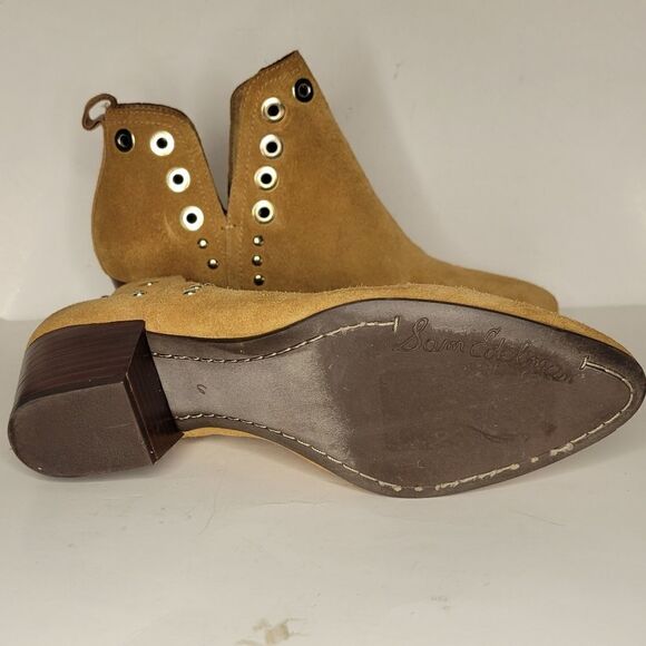 SAM EDELMAN RUBIN GROMMET ANKLE BOOTIES. - Picture 11 of 13